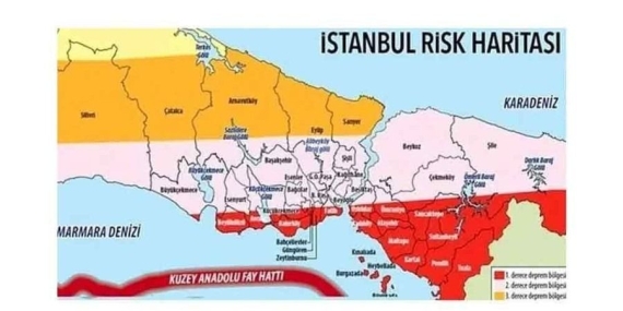 İSTANBUL’UN DEPREM RİSKİ HARİTASI GÜNDEMDE: RİSKİ YÜKSEK İLÇELER AÇIKLANDI