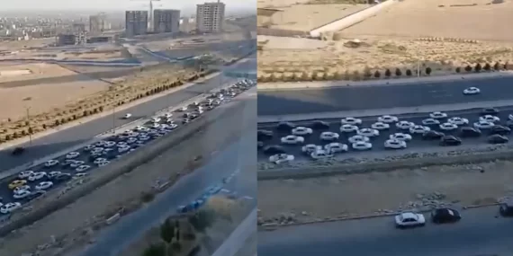 Tahran’da İsrail Saldırıları Sonrası Uzun Araç Kuyrukları Oluştu