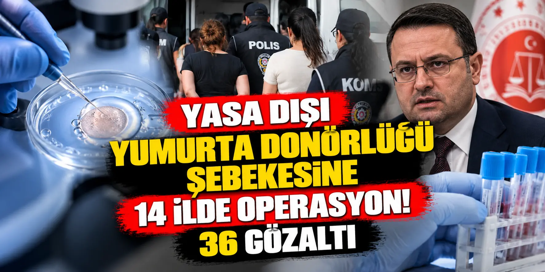 Yasa Dışı Yumurta Donörlüğü Şebekesine 14 İlde Operasyon! 36 Gözaltı