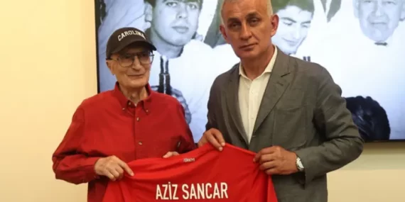 TFF Heyeti ve Milli Futbolcular Nobel Ödüllü Aziz Sancar’ı Ziyaret Etti