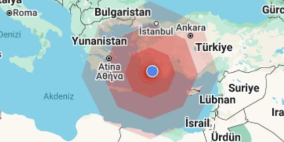 Muğla Marmaris Açıklarında 5.8 Büyüklüğünde Deprem