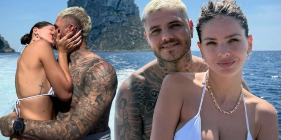 MAURO ICARDI TATİLDE SEVGİLİSİNİ ÖPMELERE DOYAMADI