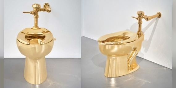 Maurizio Cattelan’ın Altın Tuvaleti 12,1 Milyon Dolara Alıcı Buldu