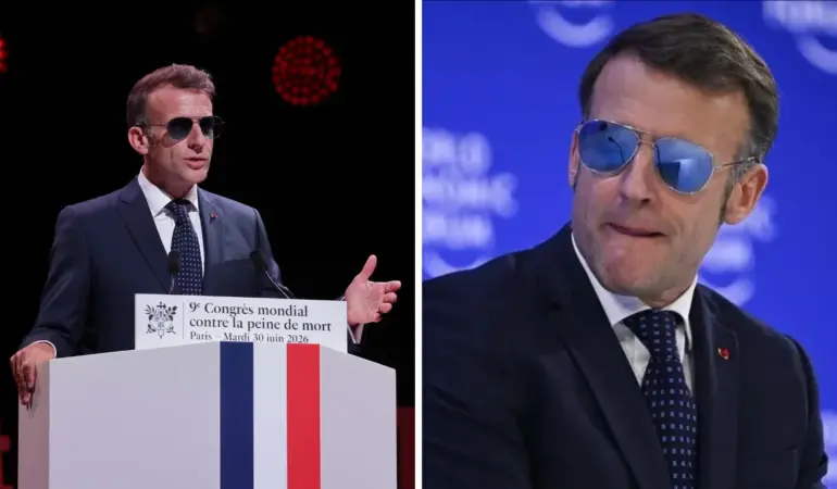 Dünya Liderlerinin Önünde Dikkat Çeken Hareket! Macron’un Gözlük Gizemi