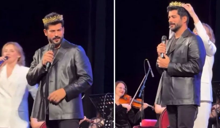 Burak Özçivit Rusya’da Halk Oylamasıyla “Kral” Seçildi: Sahnede Taç Giydi
