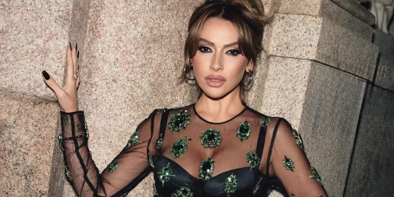 Hadise’nin Şeffaf Elbisesi Milano Moda Haftası’nı Salladı