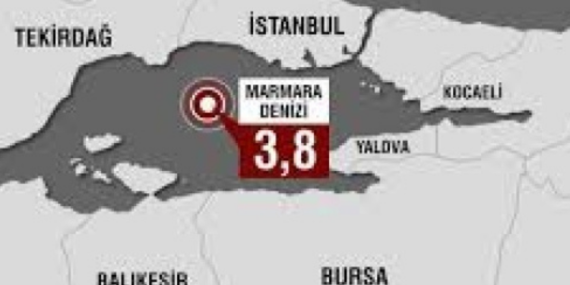BÜYÜKÇEKMECE AÇIKLARINDA 3,8 BÜYÜKLÜĞÜNDE DEPREM