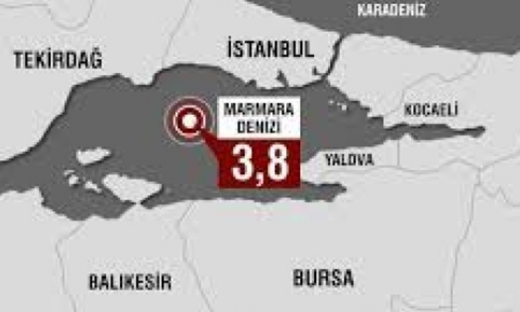 BÜYÜKÇEKMECE AÇIKLARINDA 3,8 BÜYÜKLÜĞÜNDE DEPREM