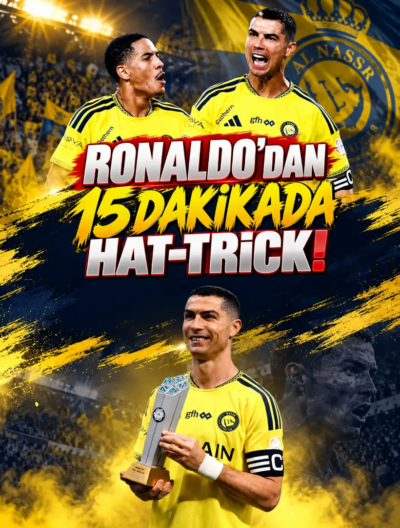 Cristiano Ronaldo’dan 15 dakikada hat-trick! 1000 gol rekoruna sadece 15 gol kaldı