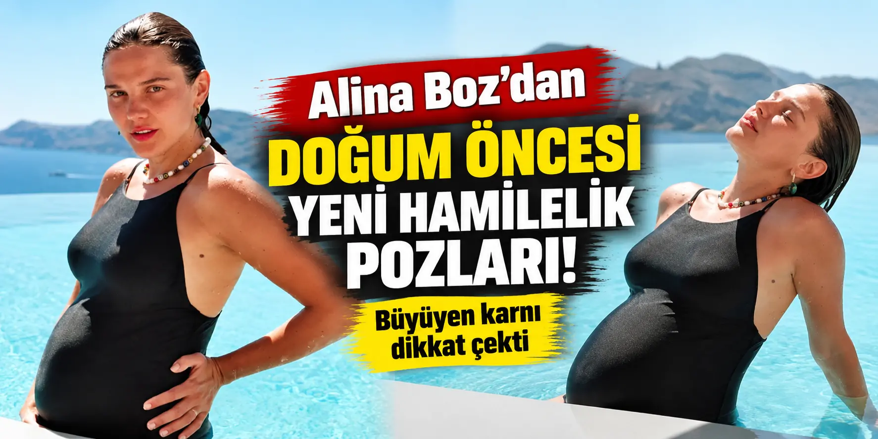 Alina Boz’dan Doğum Öncesi Yeni Hamilelik Pozları! Büyüyen Karnı Dikkat Çekti