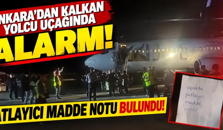 Ankara-Şanlıurfa Uçağında Bomba Alarmı: 143 Kişi Tahliye Edildi