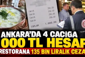 Ankara’da 4 Cacık İçin 1000 TL