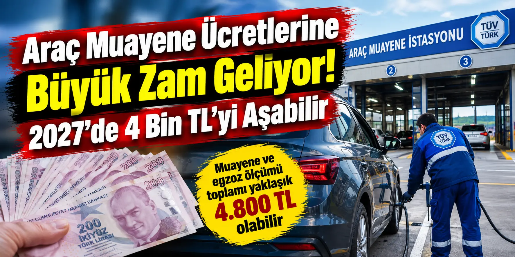 Araç Muayene Ücretlerine Büyük Zam Geliyor: 2027’de 4 Bin TL’yi Aşabilir