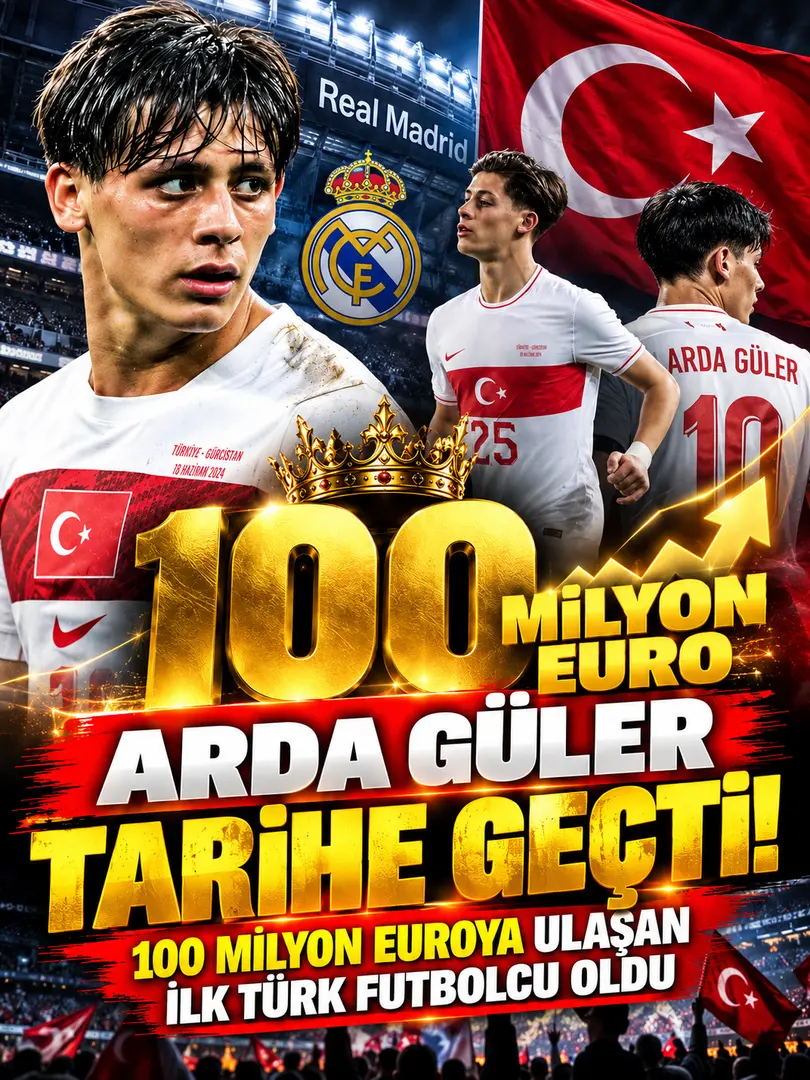 Arda Güler Tarihe Geçti: 100 Milyon Euroya Ulaşan İlk Türk Futbolcu Oldu