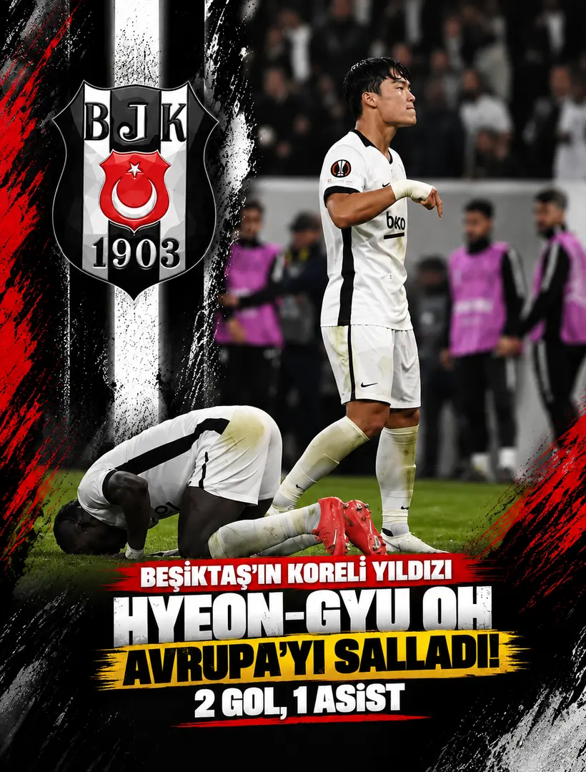Beşiktaş’ın Koreli Yıldızı Hyeon-Gyu Oh Avrupa’yı Salladı! 2 Gol, 1 Asist