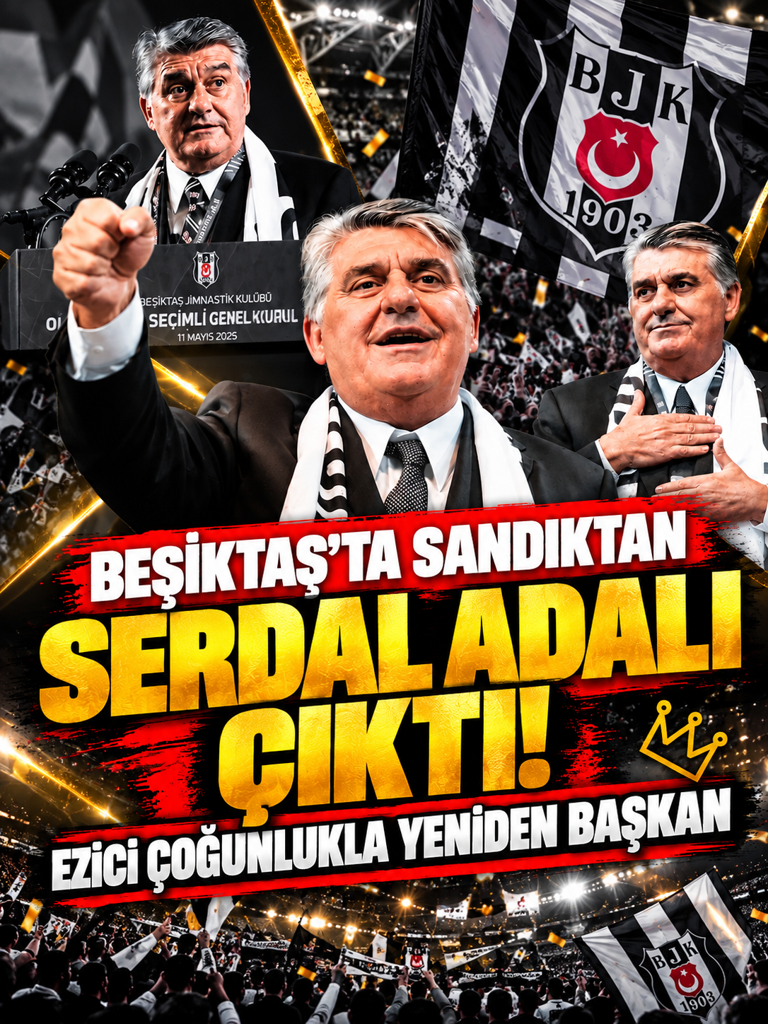 Beşiktaş’ta Serdal Adalı Yeniden Başkan! Sandıktan Ezici Çoğunlukla Çıktı