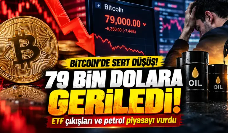 Bitcoin’de Sert Düşüş! 79 Bin Dolara Geriledi, 815 Milyon Dolarlık Pozisyon Tasfiye Edildi