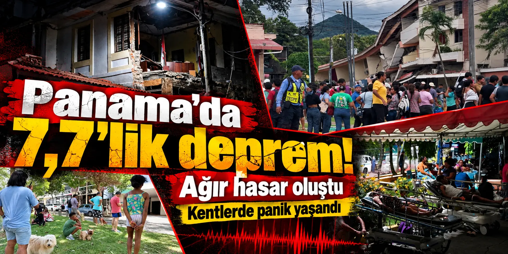 Panama’da korkutan deprem! 7,7’lik sarsıntı binaları vurdu