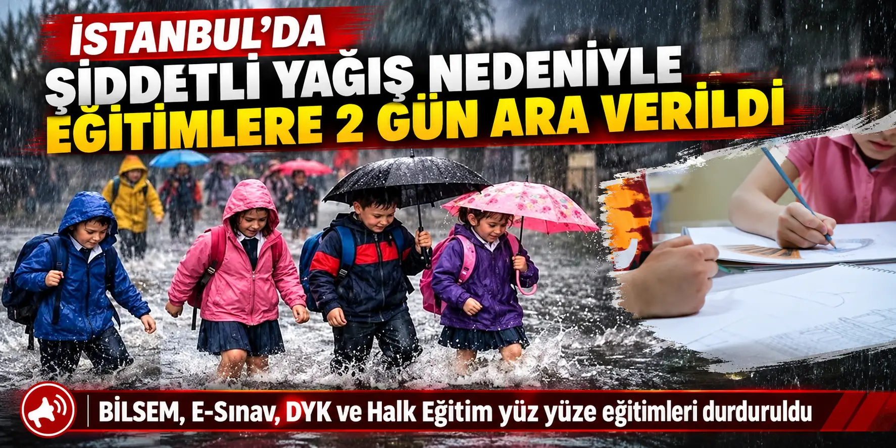 İstanbul Valiliği Duyurdu: Hafta Sonu Eğitim ve Sınavlara Yağmur Engeli!