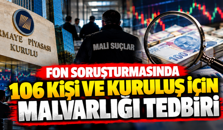 Fon Soruşturmasında 106 Kişi ve Kuruluş İçin Malvarlığı Tedbiri Talebi