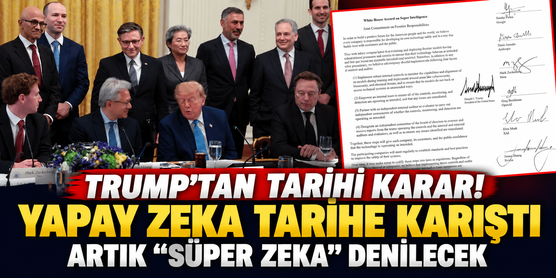 Trump’tan Yapay Zekada Yeni Dönem: “Süper Zeka” Kararnamesini İmzaladı