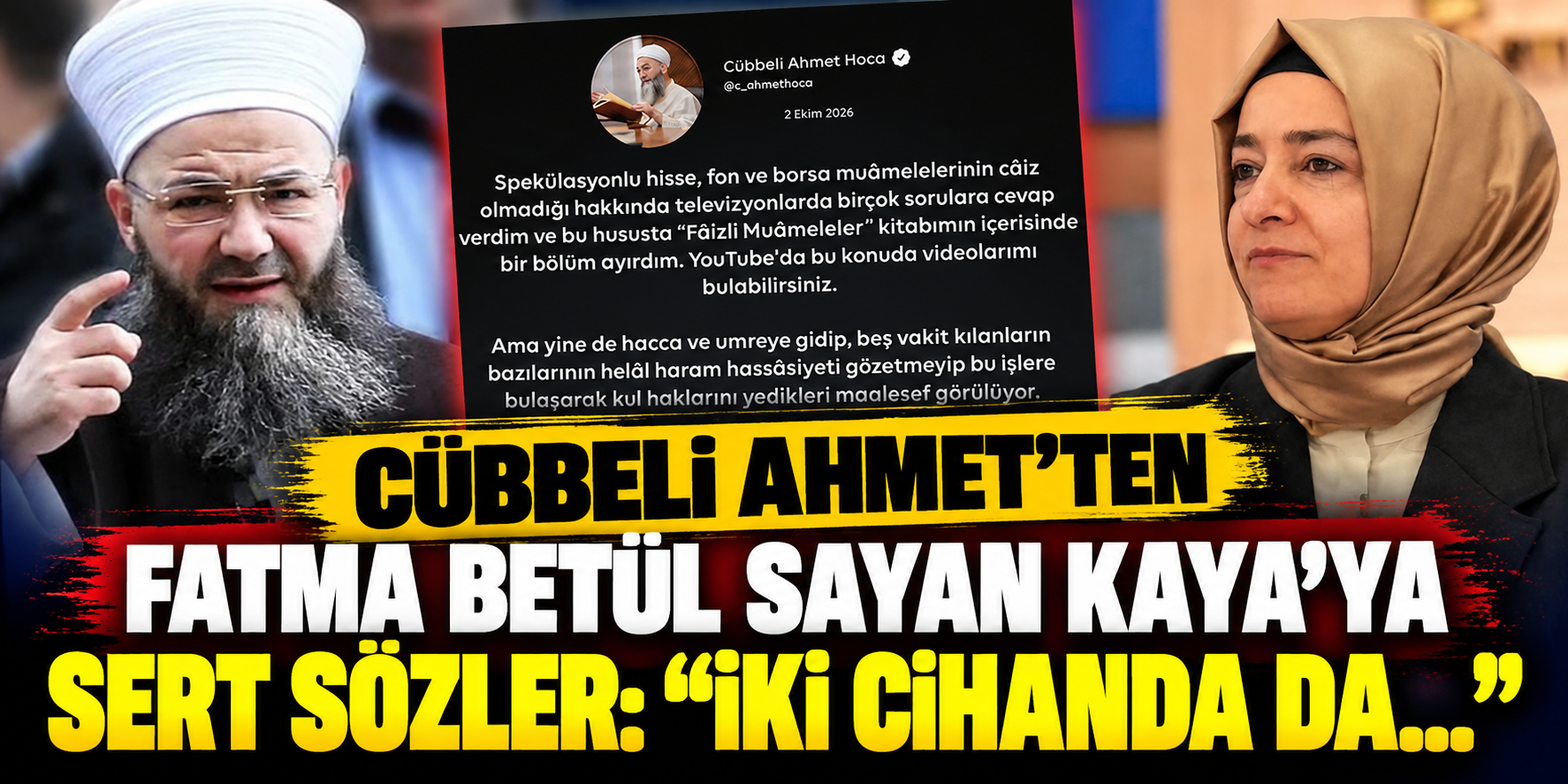 Cübbeli Ahmet’ten Fon Tartışmasına Sert Çıkış: “İki Cihanda da Felah Bulamazlar”