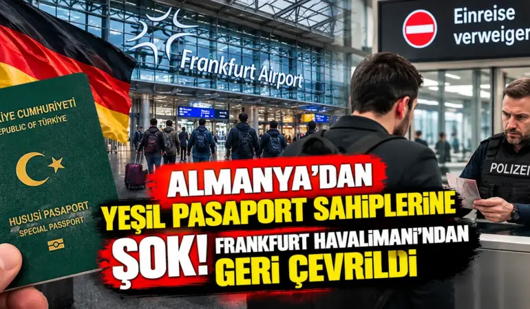 Almanya’dan Yeşil Pasaport Sahiplerine Şok! Frankfurt Havalimanı’ndan Geri Çevrildi