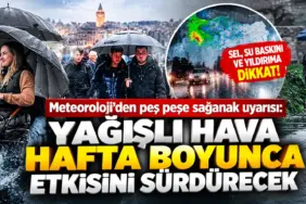Hafta Boyunca Yağışlı Hava Uyarısı