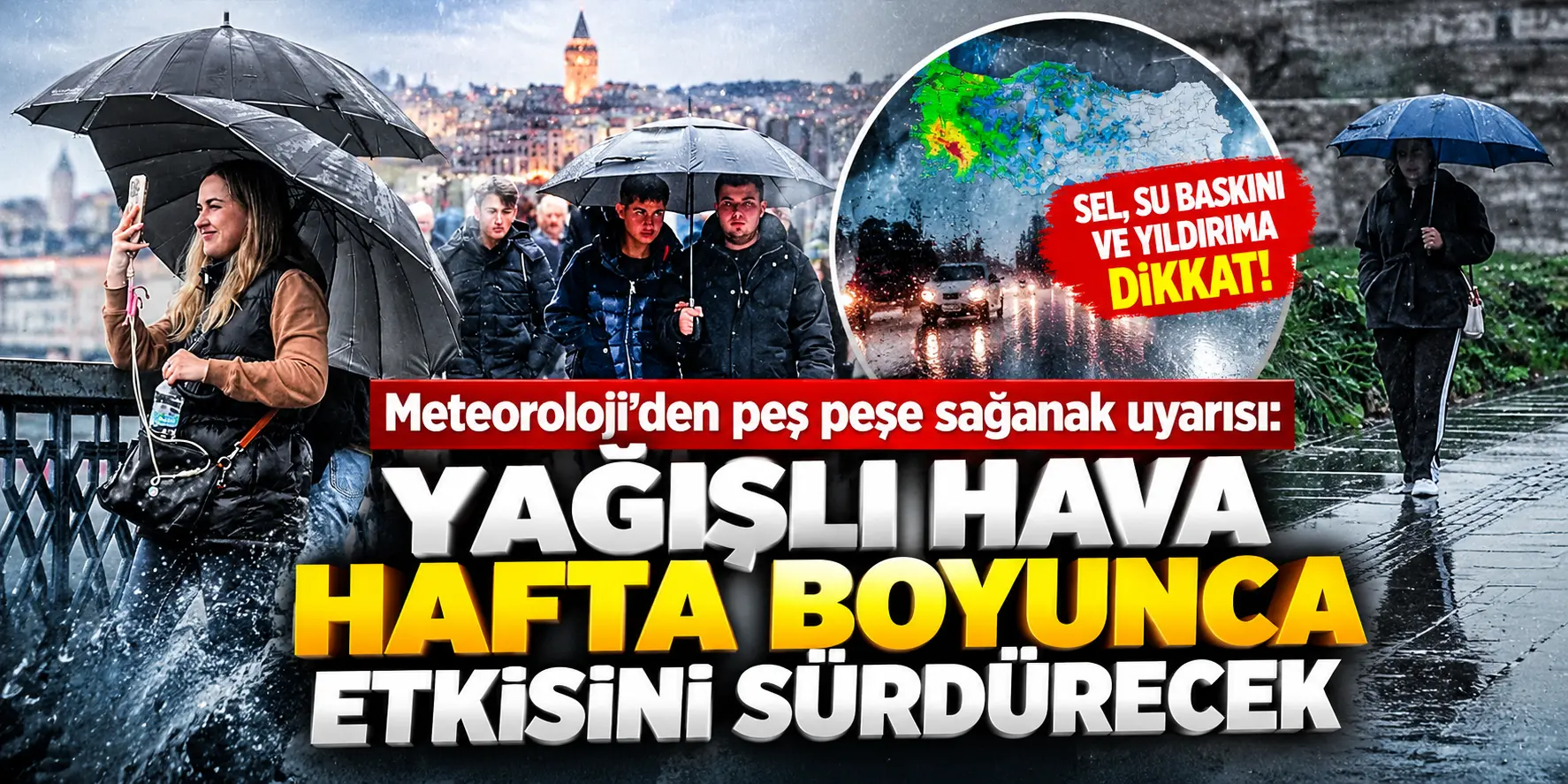 Hafta boyunca yağmur var! Kuvvetli yağış beklenen bölgeler açıklandı