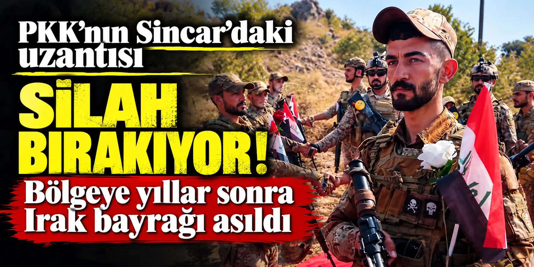 PKK Sincar’dan Çekiliyor! Yıllar Sonra Irak Bayrağı Dalgalandı