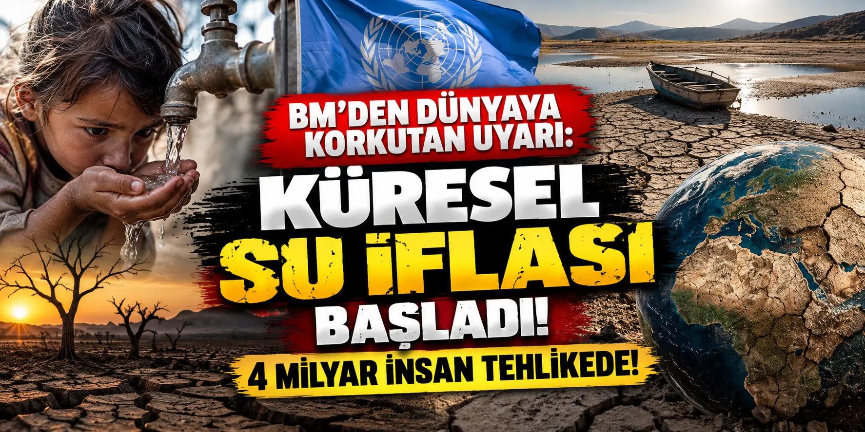 BM’den Dünyaya Korkutan Uyarı: Küresel Su İflası Başladı, 4 Milyar İnsan Tehlikede!