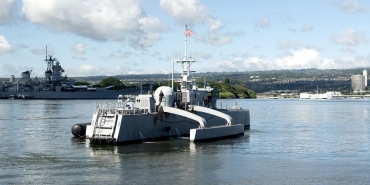 Sea Hunter prototype pulls into Joint Base Pearl Harbor-Hickam