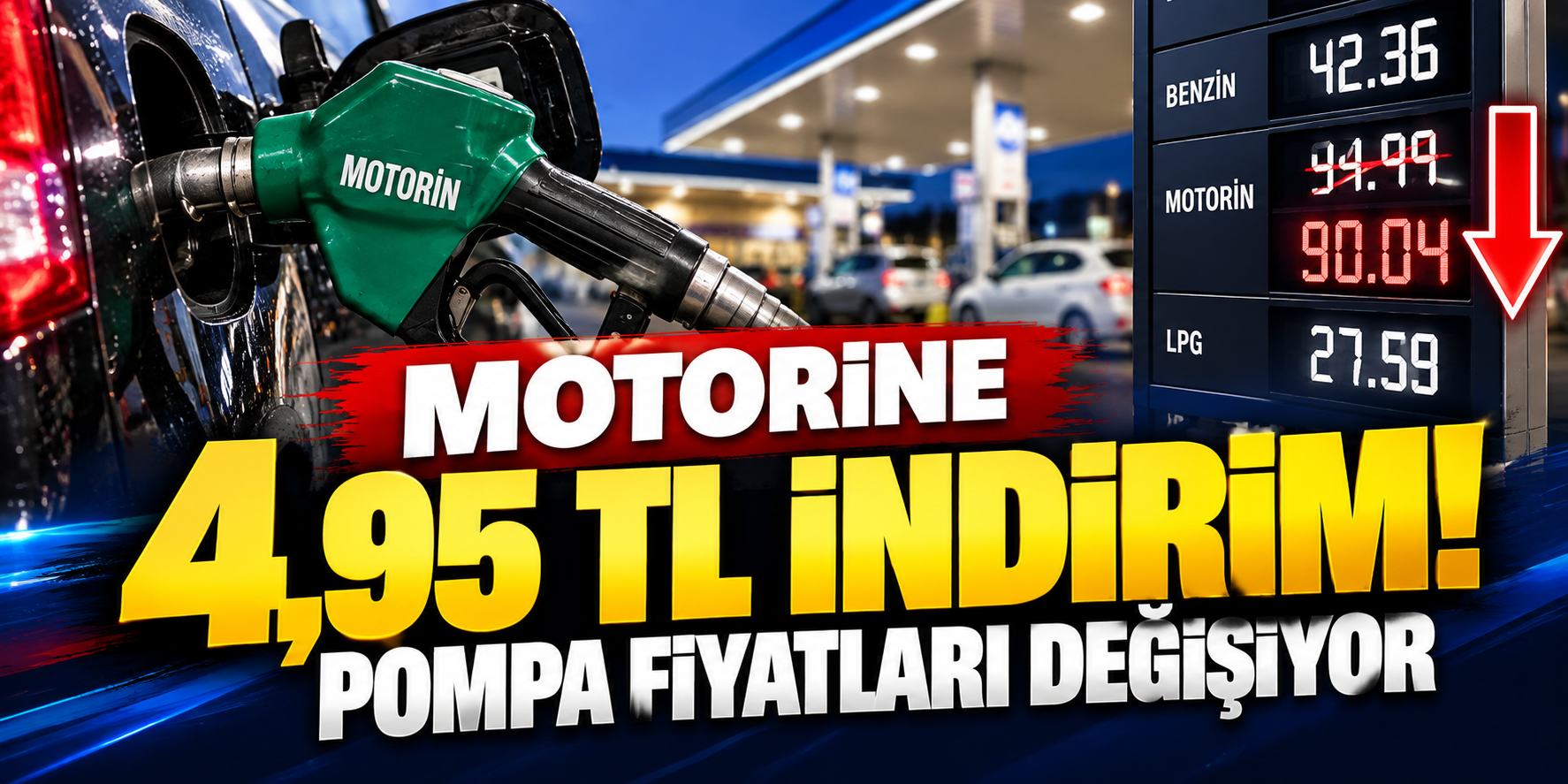 Motorine 4,95 TL İndirim Geliyor! Pompa Fiyatları Yeniden Değişecek