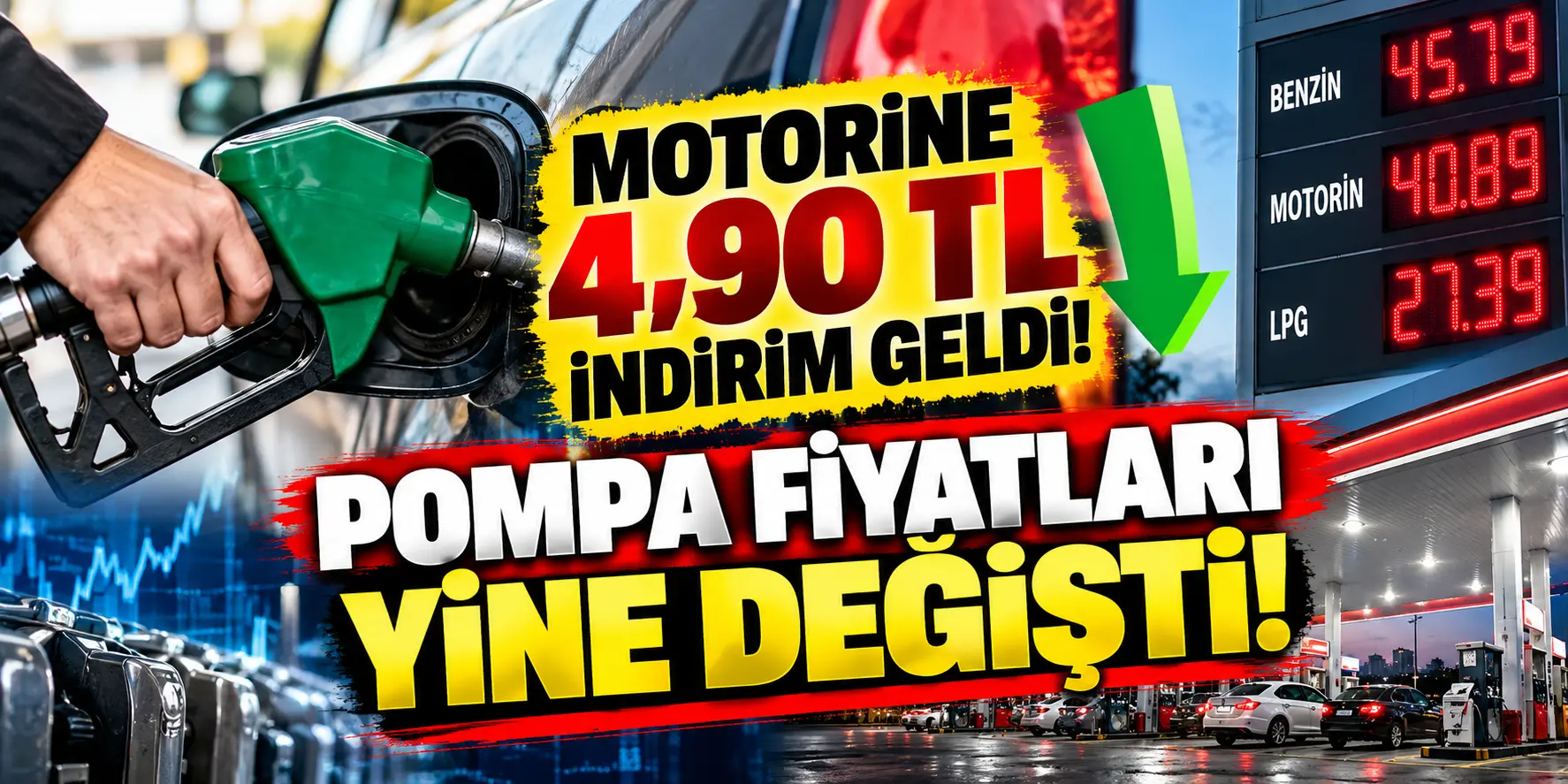 Motorine 4,90 TL İndirim Geldi! Akaryakıt Tabelaları Yeniden Değişti