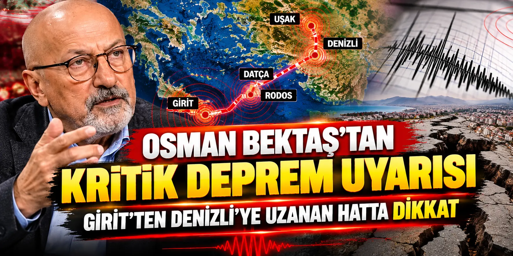 Osman Bektaş’tan Kritik Deprem Uyarısı: Girit’ten Denizli’ye Uzanan Hatta Dikkat