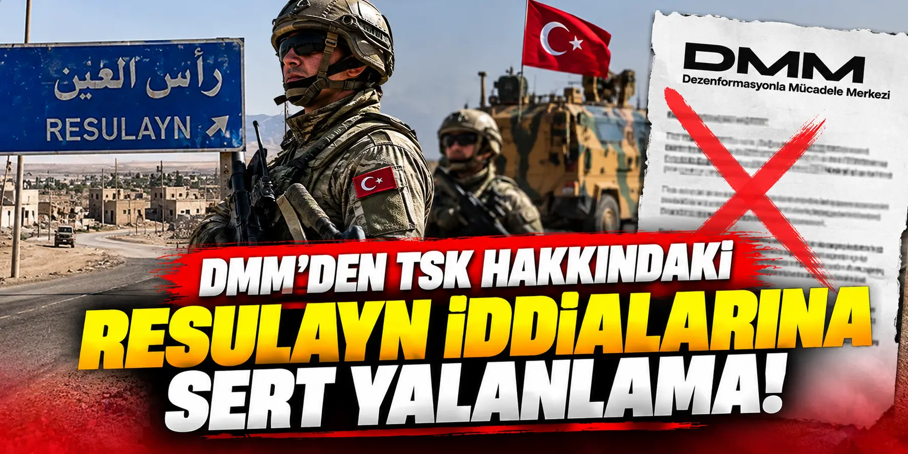 DMM’den TSK hakkındaki Resulayn iddialarına sert yalanlama!