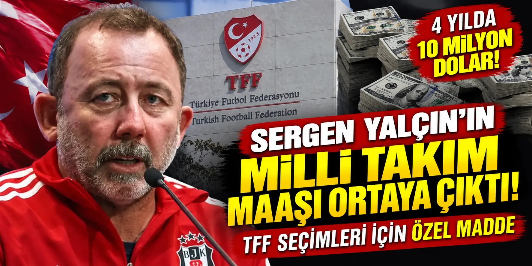 Sergen Yalçın’ın Milli Takım Maaşı Ortaya Çıktı! 4 Yılda 10 Milyon Dolar Kazanacak