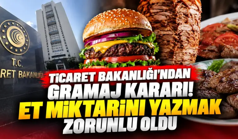Ticaret Bakanlığı’ndan yeni gramaj kararı! Hamburger, döner ve köftede et miktarı açıklanacak
