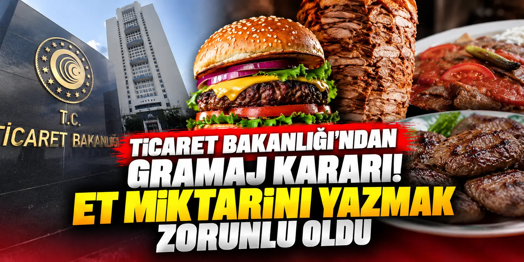Ticaret Bakanlığı’ndan yeni gramaj kararı! Hamburger, döner ve köftede et miktarı açıklanacak