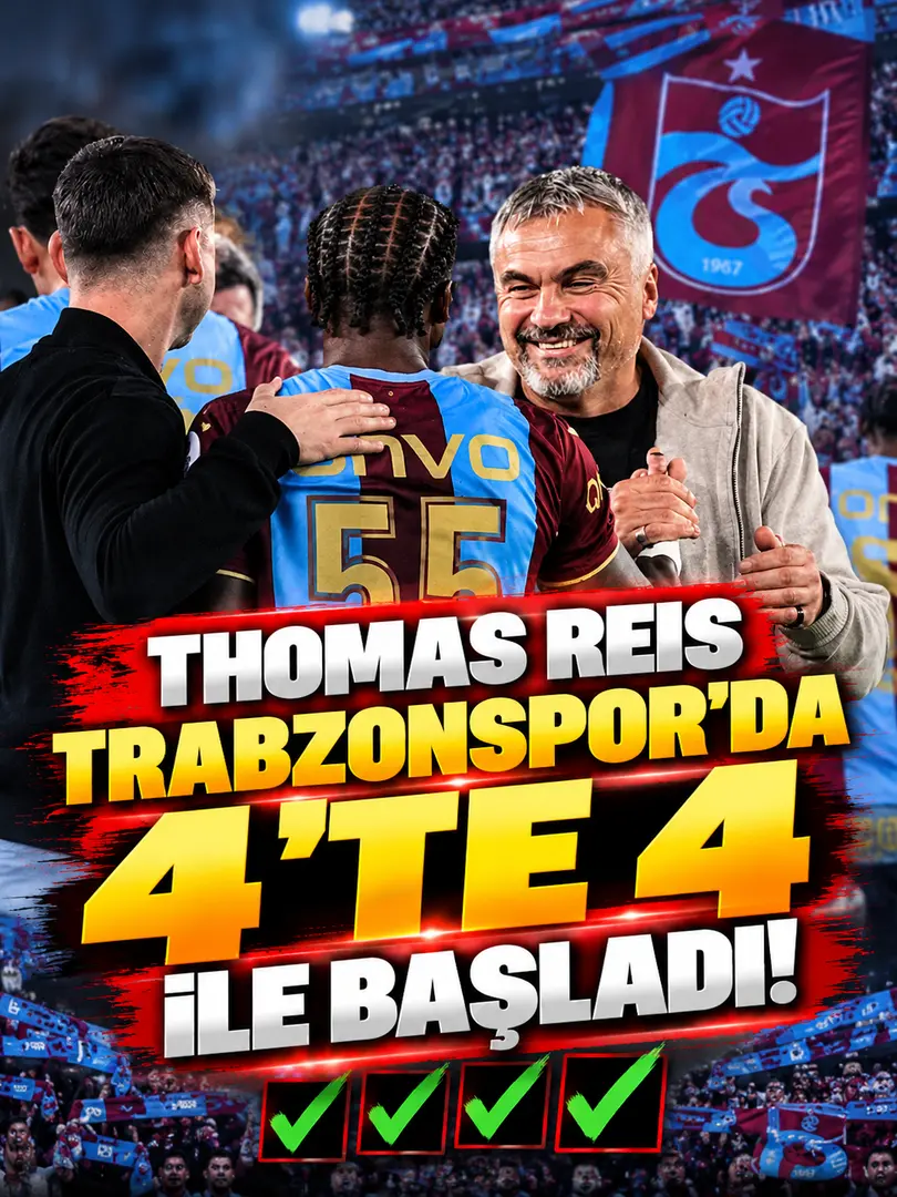 Trabzonspor’da Thomas Reis Fırtınası! 4’te 4 Yaptı, Kulüp Tarihine Geçti