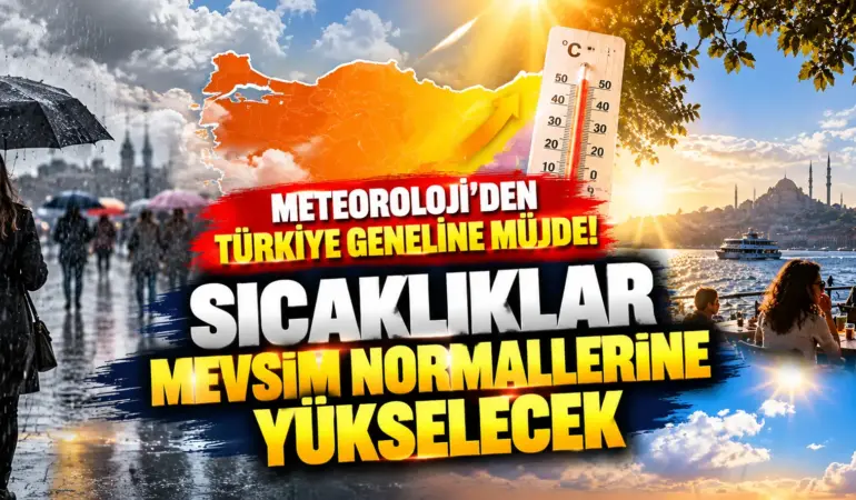 Meteoroloji’den Türkiye Geneline Müjde! Sıcaklıklar Artıyor, Yağışlar Yerini Güneşe Bırakıyor