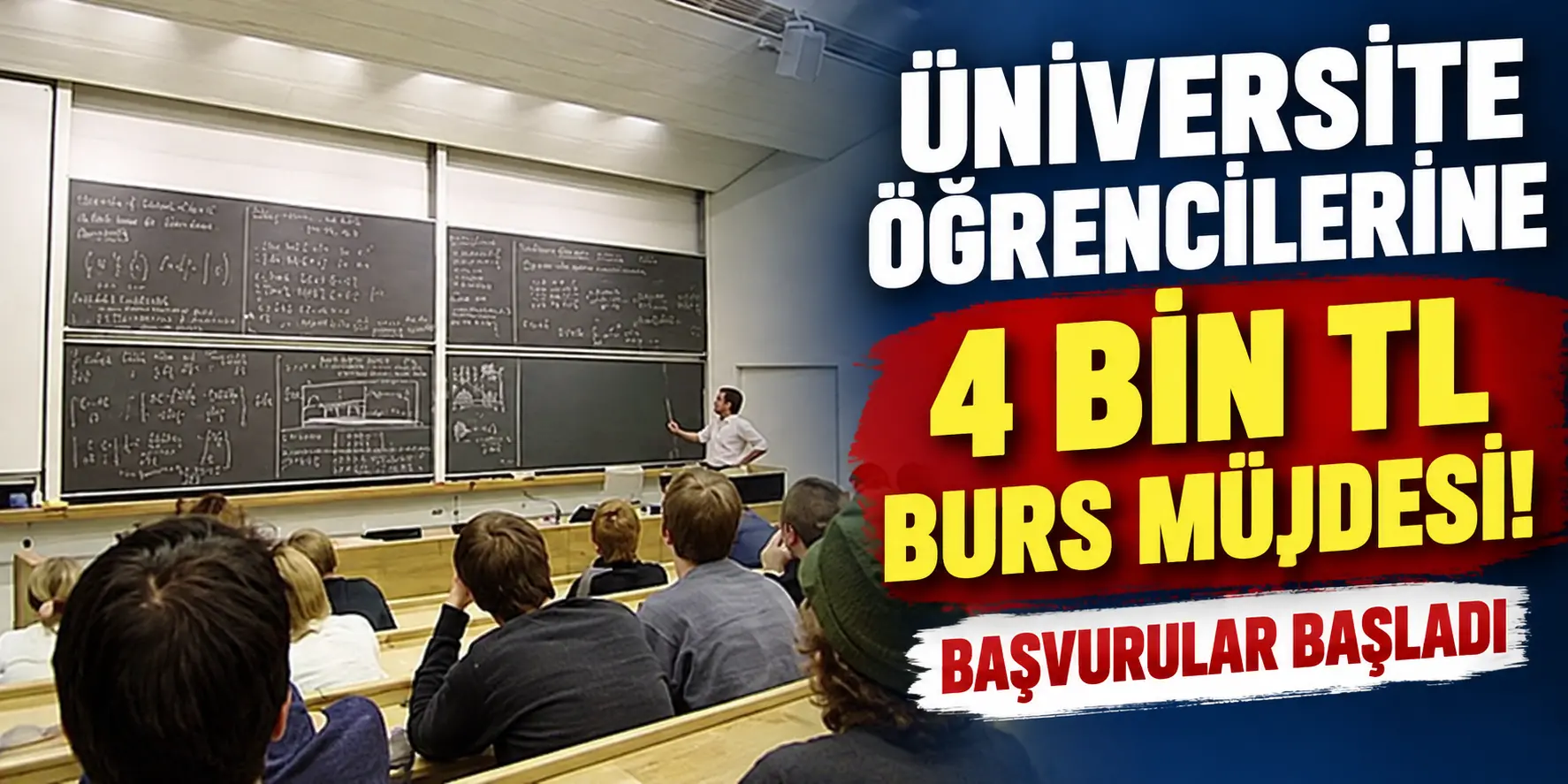 Üniversite öğrencilerine 4 bin TL burs müjdesi! Başvurular başladı