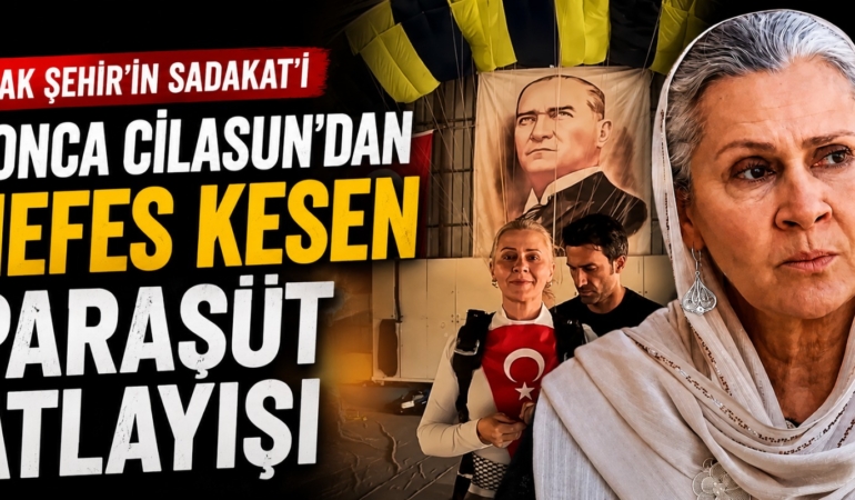 Uzak Şehir’in Sadakat’i Gonca Cilasun’dan Nefes Kesen Paraşüt Atlayışı