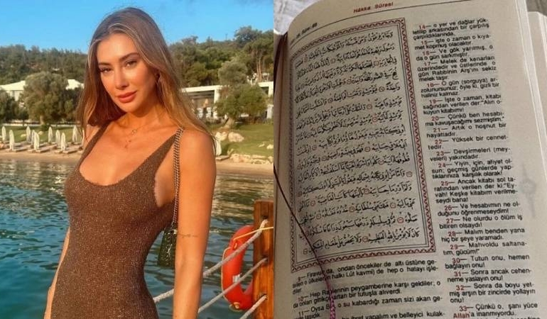 Şeyma Subaşı bir kez daha Kur’an paylaşarak gündeme geldi