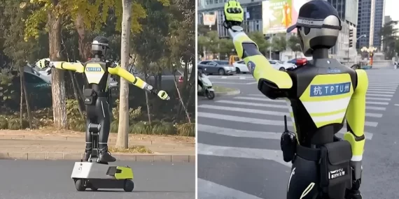 Hangzhou Sokaklarında Yapay Zeka Destekli Robot Polis Görevde