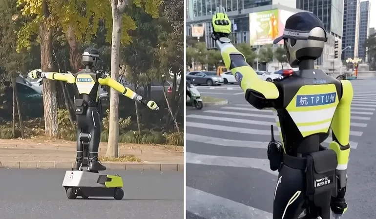 Hangzhou Sokaklarında Yapay Zeka Destekli Robot Polis Görevde