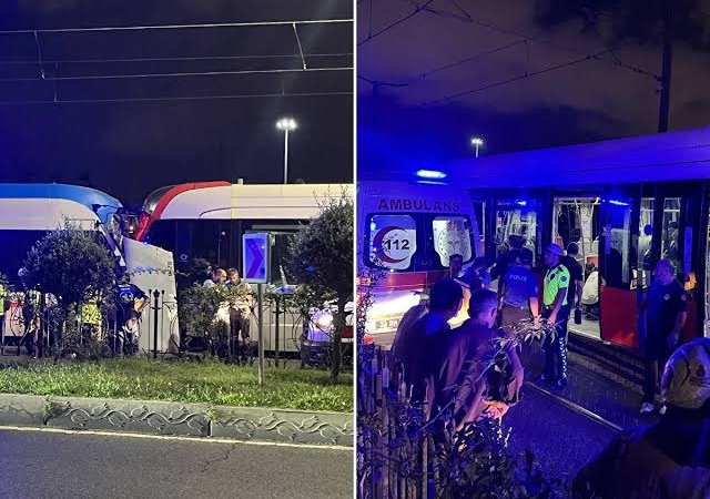 İstanbul’da Feci Kaza! İki Tramvay Kafa Kafaya Çarpıştı
