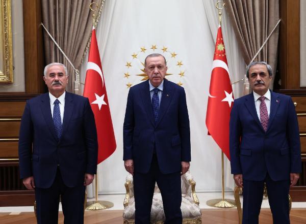 Erdoğan, Yargıtay Başkanı Akarca ve Yargıtay Cumhuriyet Başsavcısı Şahin’i kabul etti