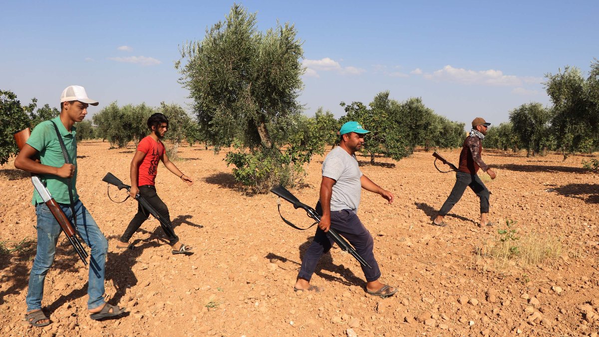 Gaziantep’te bekçiler, silahla Antep fıstığı nöbeti tutuyor