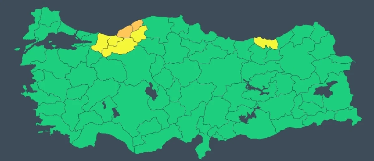 AFAD’DAN 2 İL İÇİN TURUNCU, 5 İL İÇİN SARIMODLU YAĞIŞ UYARISI